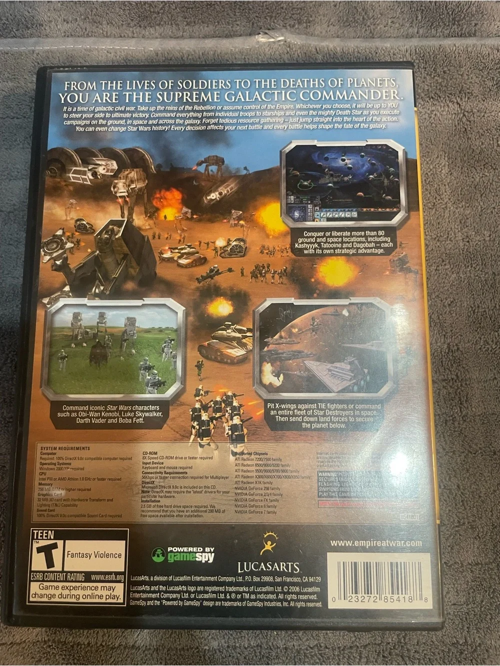 Star Wars: Empire at War (PC, CD-ROM 2006) with manual book Lot Of 2